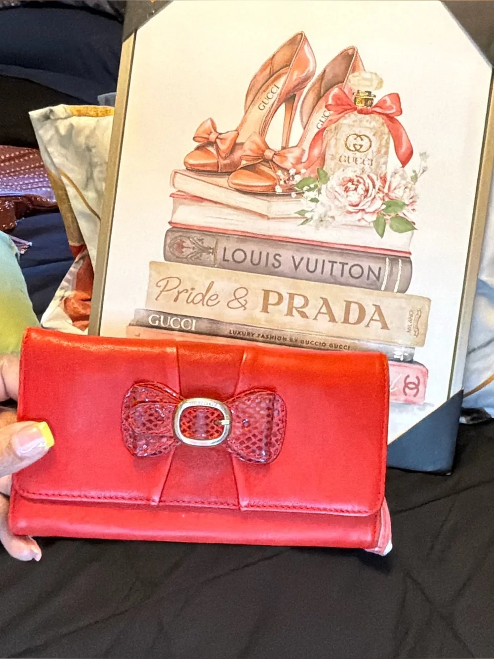See by Chloé Red Leather Bow Wallet - Picture 1 of 16